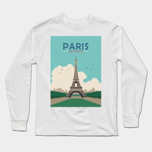 The Eiffel Tower paris france Long Sleeve T-Shirt